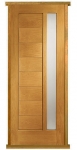 Modena Obscure Glazed Prehung Solid Oak External Door